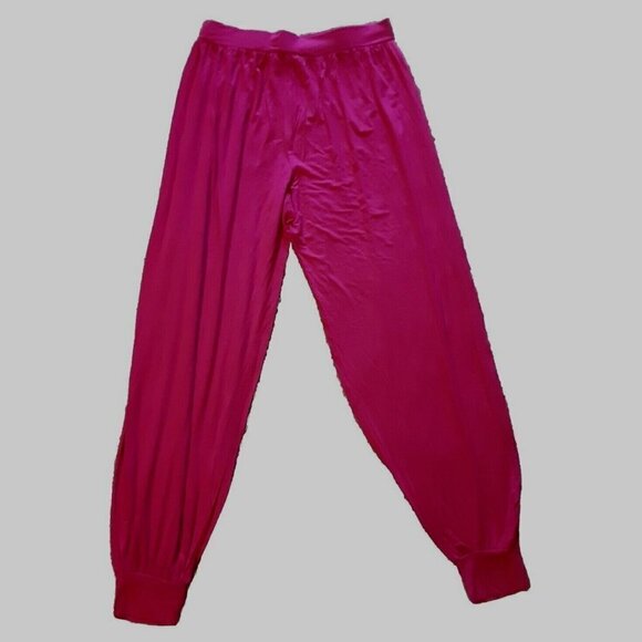 Go Colors Harem Pants Womens Small FS Fuchsia Pink Elastic Waist - Picture 5 of 6